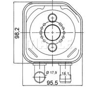 MAHLE ORIGINAL CLC 165 000S Engine oil cooler