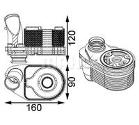 MAHLE ORIGINAL CLC 203 000S Engine oil cooler