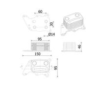 Engine oil cooler CLC 278 000S MAHLE for MINI CITROËN PEUGEOT DS OPEL