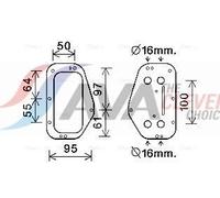 Engine Oil Cooler Fits Alfa Romeo 159 Sportwagon AVA Clever Choice OL3684