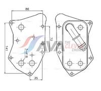 AVA COOLING SYSTEMS OL3749 Engine oil cooler