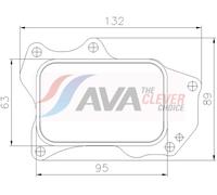 AVA Oil Cooler PE3439 for PEUGEOT 308 SW (2014) 1.5 BLUEHDI 130 etc