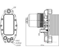 AVA Oil Cooler & Filter Housing AU3373H for JAGUAR XF (2008) 3.0 etc