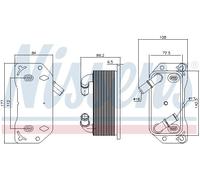 NISSENS 91189 Engine oil cooler