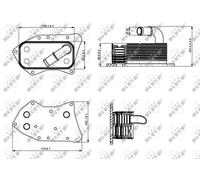 NRF 31341 Engine oil cooler
