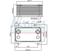 Oil Cooler, engine oil NISSENS 90690 for DAF CF 85 12.58 2001-2013