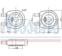 Engine oil cooler Water-cooled 90704 NISSENS for RENAULT 19 19 Mk II 21 Saloon