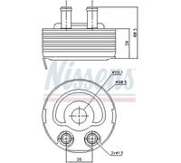 NISSENS 90719 Engine oil cooler