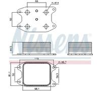 NISSENS 90810 Engine oil cooler