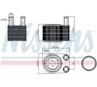 Engine oil cooler Water-cooled 90845 NISSENS for LAND ROVER RANGE ROVER Mk III