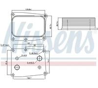 Nissens Engine Oil Cooler 91377 - Water-cooled - for Honda Civic IX (K20C1 2.0L 4cyl)