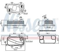 NISSENS 91380 Engine oil cooler