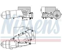 Engine oil cooler Water-cooled 91385 NISSENS for MINI BMW