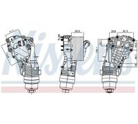 Engine oil cooler Water-cooled 91399 NISSENS for MINI BMW