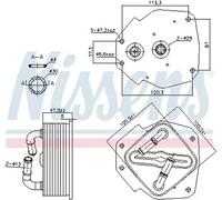 Engine oil cooler Water-cooled 91418 NISSENS for MAZDA 3 3 Saloon CX-5 6 Estate