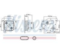 NISSENS 91436 Engine oil cooler