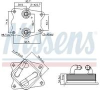 NISSENS 91442 Engine oil cooler