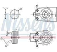 NISSENS 91447 Engine oil cooler