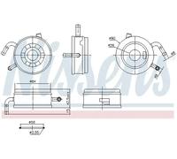 Engine oil cooler Water-cooled 91470 NISSENS for TOYOTA COROLLA Estate COROLLA