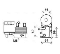 AVA Oil Cooler & Filter Housing FD3598H for FORD FIESTA (1996) 1.8 TDDI etc