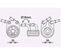 Engine oil cooler Water-cooled FT3458 AVA QUALITY COOLING for FIAT ALFA ROMEO