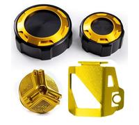 Engine Oil Filler Cap Plug For YZFR6 YZF-R6 YZF R6 2010-2023 R 6 Motorcycle Accessories Front Rear Brake Fluid Oil Tank Cover Liquid Storage Tank Cover(Yellow,C)