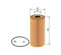 Bosch 1457429278 Oil-Filter Element | Separates Soot and Metal Particles from Engine Oil - Provides Reliable Engine Lubrication