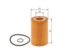 Bosch Oil Filter P9184 - 1457429184 - 53mm Insert - Fits Renault Clio/Kangoo/Thalia/Twingo