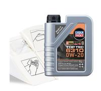 Engine Oil Liqui Moly Top Tec 6310 0w20 Engine Oil 1 LITRE 1L plus Top-up Kit