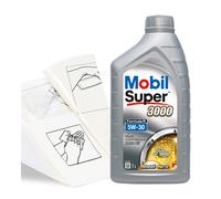 Engine Oil Mobil Super 3000 Formula R 5W-30 Oil 1 LITRE 1L plus Top-up Kit