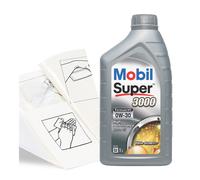 Engine Oil Mobil Super 3000 Formula VC 0w-30 1 LITRE 1L plus Top-up Kit