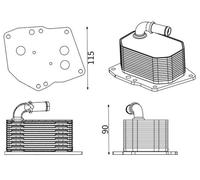 MAHLE CLC 416 000S Engine oil cooler
