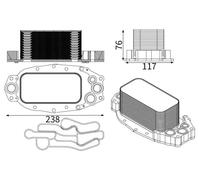 MAHLE CLC 253 001S Engine oil cooler