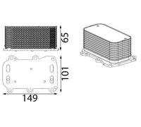 Engine Oil Oil Cooler Fits Mercedes SL A-Class C-Class Coupe MAHLE CLC 431 000S