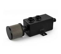 Engine Oil Separator 1L Universal Baffled Oil Catch Can Tank with Air Filter and Breather for Engine Breather System