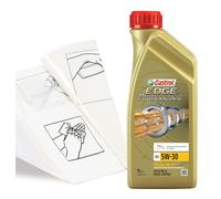 Engine Oil Top Up Castrol Edge Pro A5 5W-30 JLR 1 LITRE 1L + Gloves Wipes Funnel