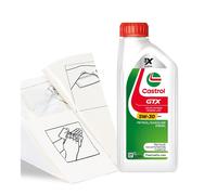Engine Oil Top Up Castrol GTX 5w-30 RN17 1 LITRE 1L + Gloves Wipes Funnel