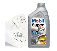 Engine Oil Top Up Mobil Super 3000 F V 5W-30 1 LITRE 1L + Gloves Wipes Funnel
