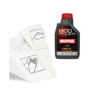 Engine Oil Top Up Motul 8100 Power 0w-20 1 LITRE 1L + Gloves Wipes Funnel