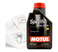 Engine Oil Top Up Motul Specific 508 509 0w-20 1 LITRE 1L + Gloves Wipes Funnel
