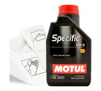 Engine Oil Top Up Motul Specific Ford 948B 5w-20 1 LITRE 1L + Gloves Wipe Funnel