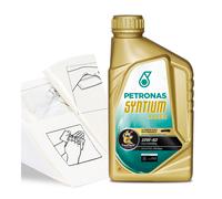 Engine Oil Top Up PETRONAS Syntium Racer 10W-60 1 LITRE 1L + Gloves Wipes Funnel