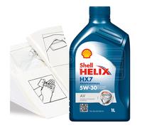 Engine Oil Top Up Shell Helix HX7 Professional A 1 LITRE 1L + Gloves Wipe Funnel