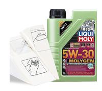 Engine Oil TopUp Liqui Moly MOLYGEN 5w-30 DPF 1 LITRE 1L + Gloves,Wipes,Funnel