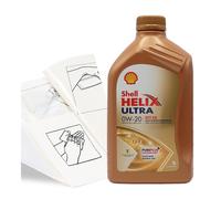 Engine Oil TopUp Shell Helix Ultra ECT C6 0w-20 1 LITRE 1L + Gloves,Wipes,Funnel