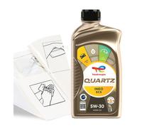 Engine Oil TopUp Total Quartz Ineo ECS 5w-30 1 LITRE 1L + Gloves,Wipes,Funnel