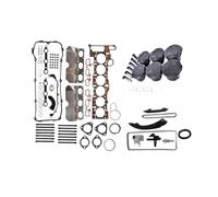 Engine Parts Full Gasket Set With Timing Chain Piston Bolts Kit 3.0 L Gas L6 M54 B30 Compatible With X3 X5 Z4 330Ci 530i 330i 01 06 3.0L