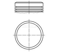 Piston Fits Citroën Berlingo Xsara Peugeot 106 206 Partner MAHLE 0400200
