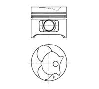 Engine piston 91372620 KOLBENSCHMIDT for MERCEDES-BENZ SSANGYONG PUCH MULTICAR