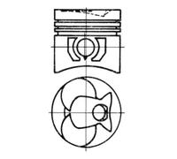 Engine piston 93444620 KOLBENSCHMIDT for MERCEDES-BENZ PUCH